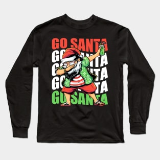 Go Santa Dabbing Beach Christmas Long Sleeve T-Shirt